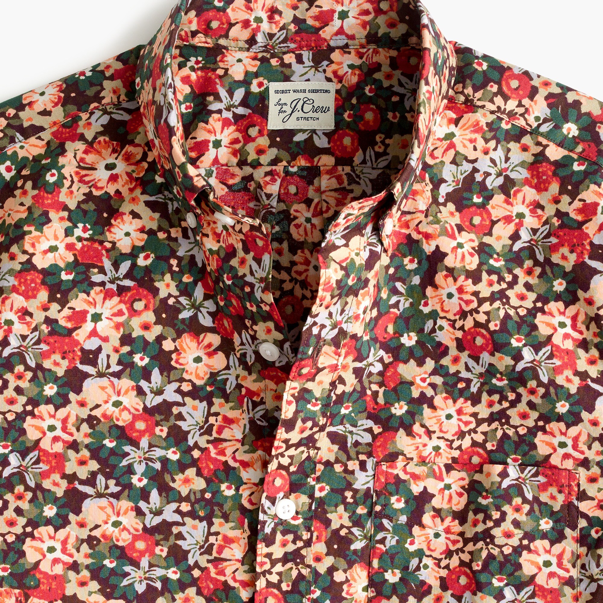 J.Crew Short sleeve Secret Wash Shirt In Springfield Floral For Men