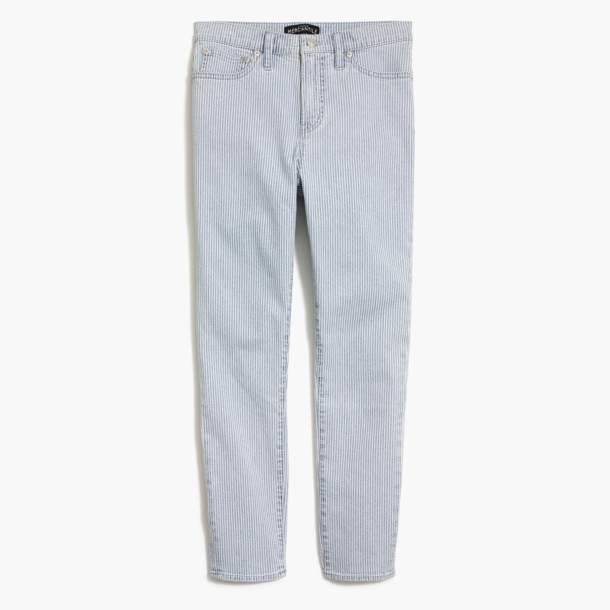 10" highest-rise skinny jean with piper stripe