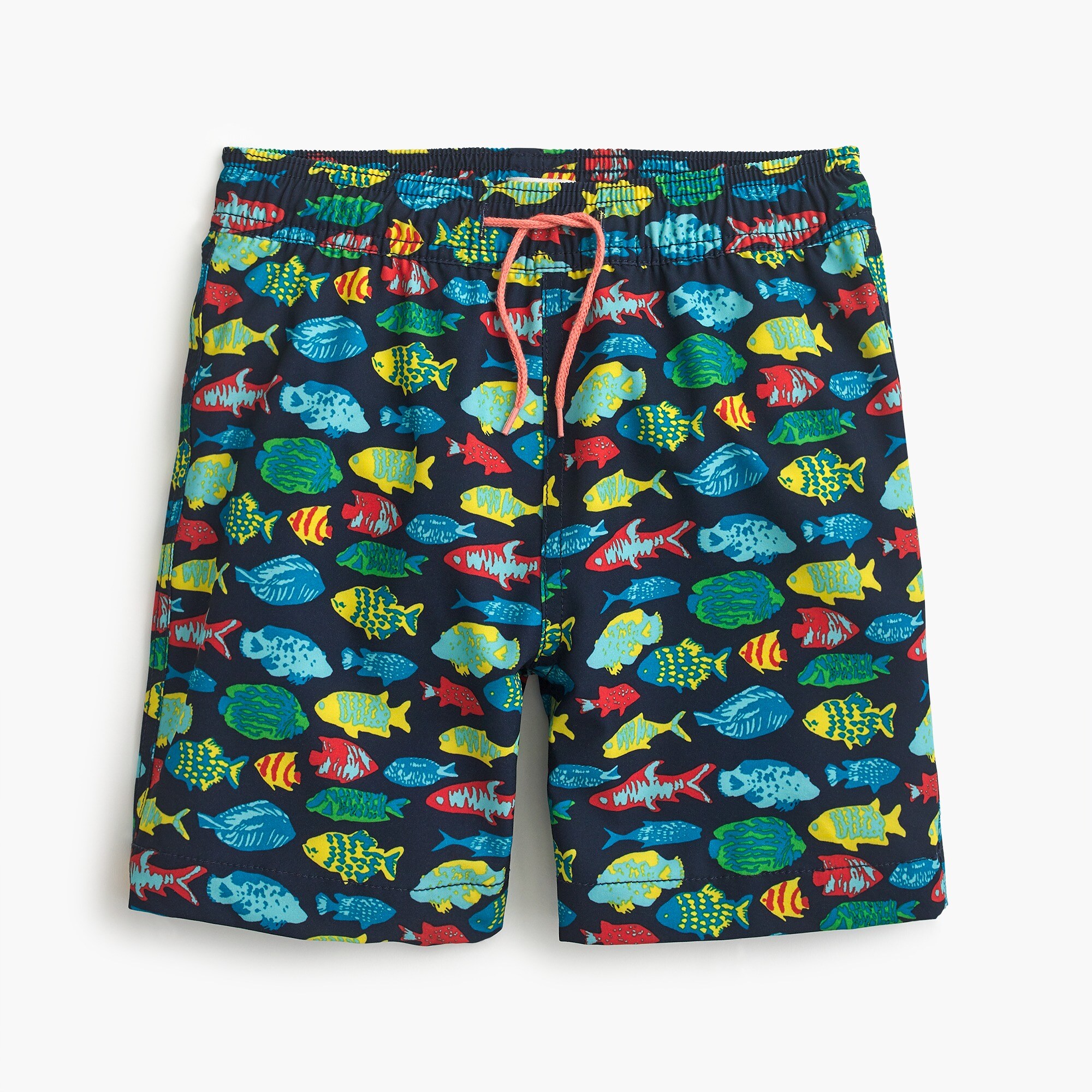 Boys' swim trunk in fish print