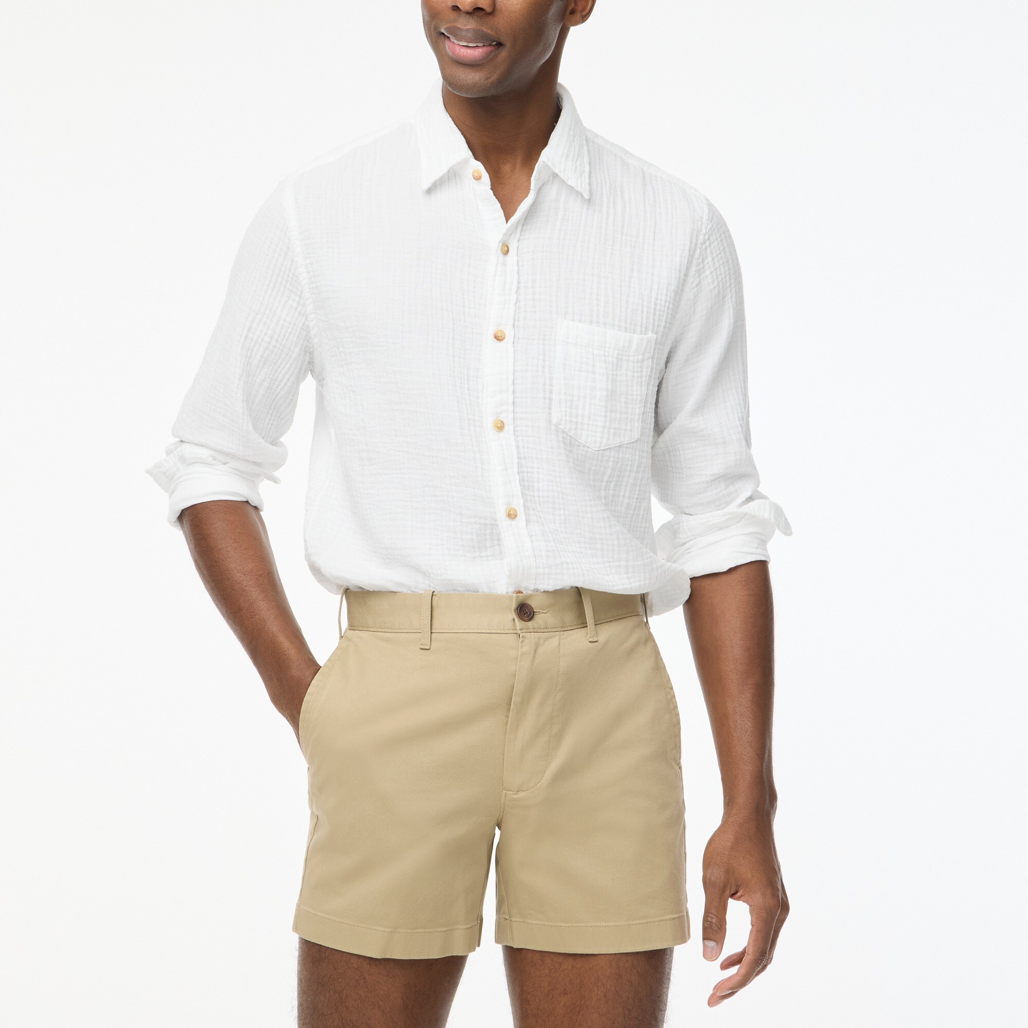mens 5&quot; flex chino short
