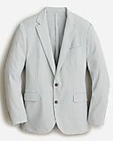 Ludlow Slim-fit unstructured suit jacket in stretch seersucker