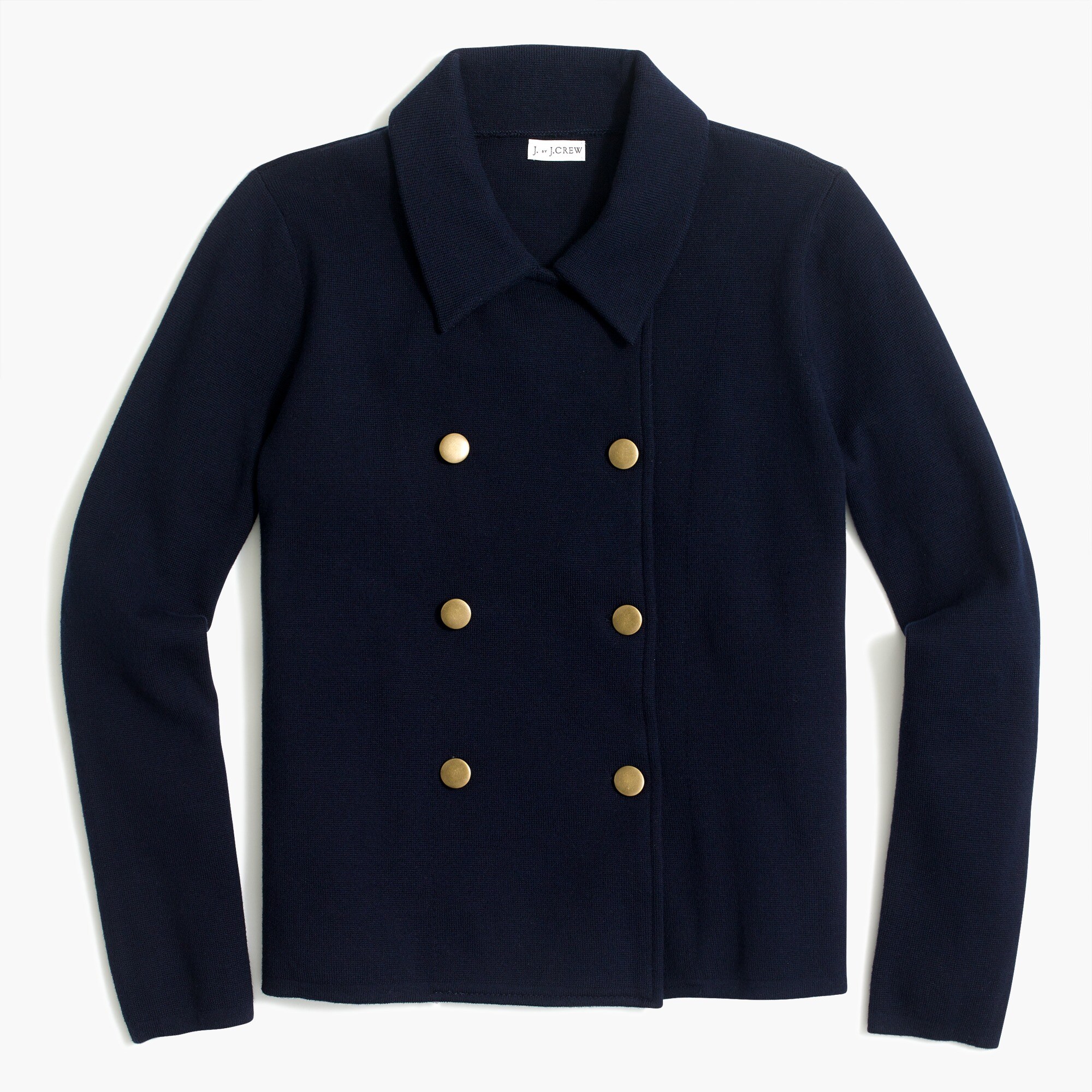 double-breasted sweater-blazer for women