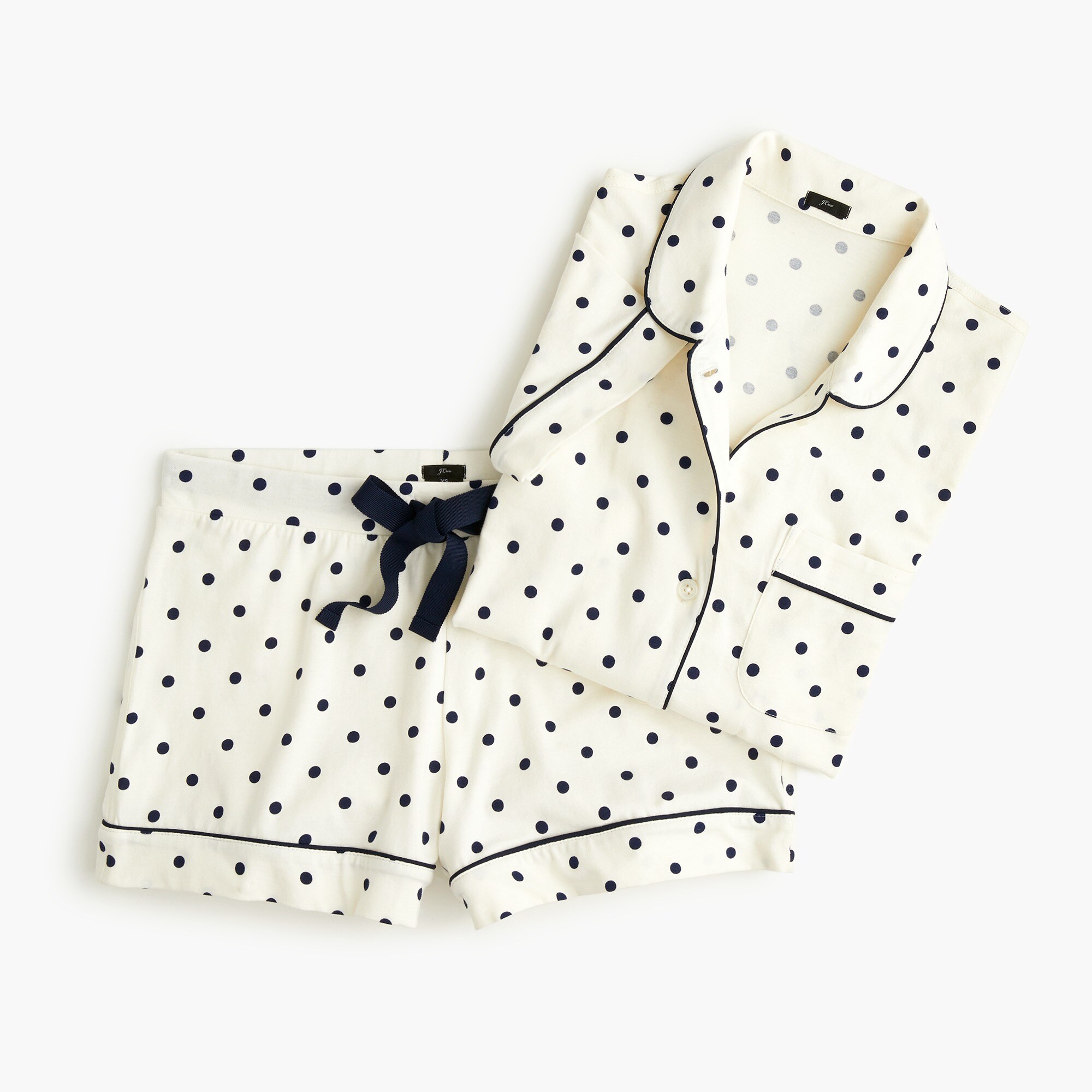 Dreamy cotton short-sleeve pajama set in dot