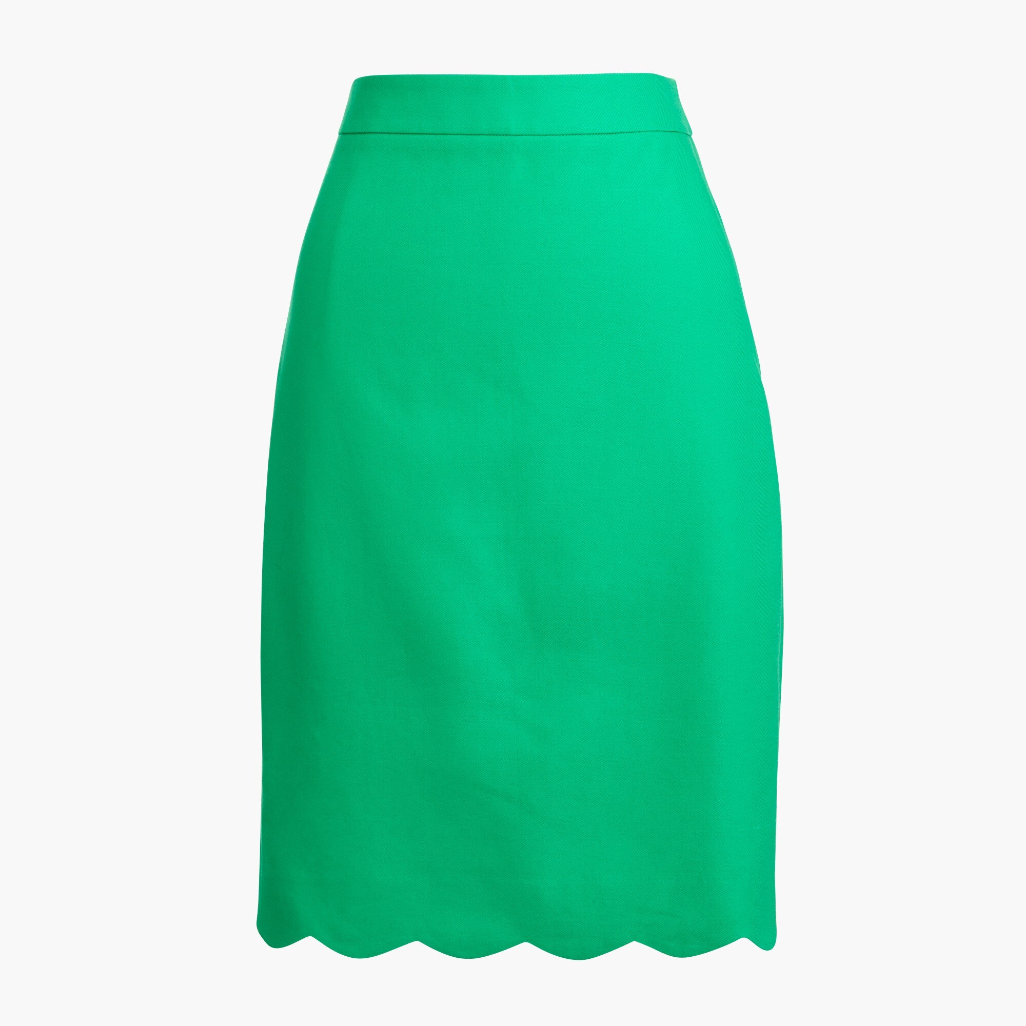 scalloped pencil skirt for women