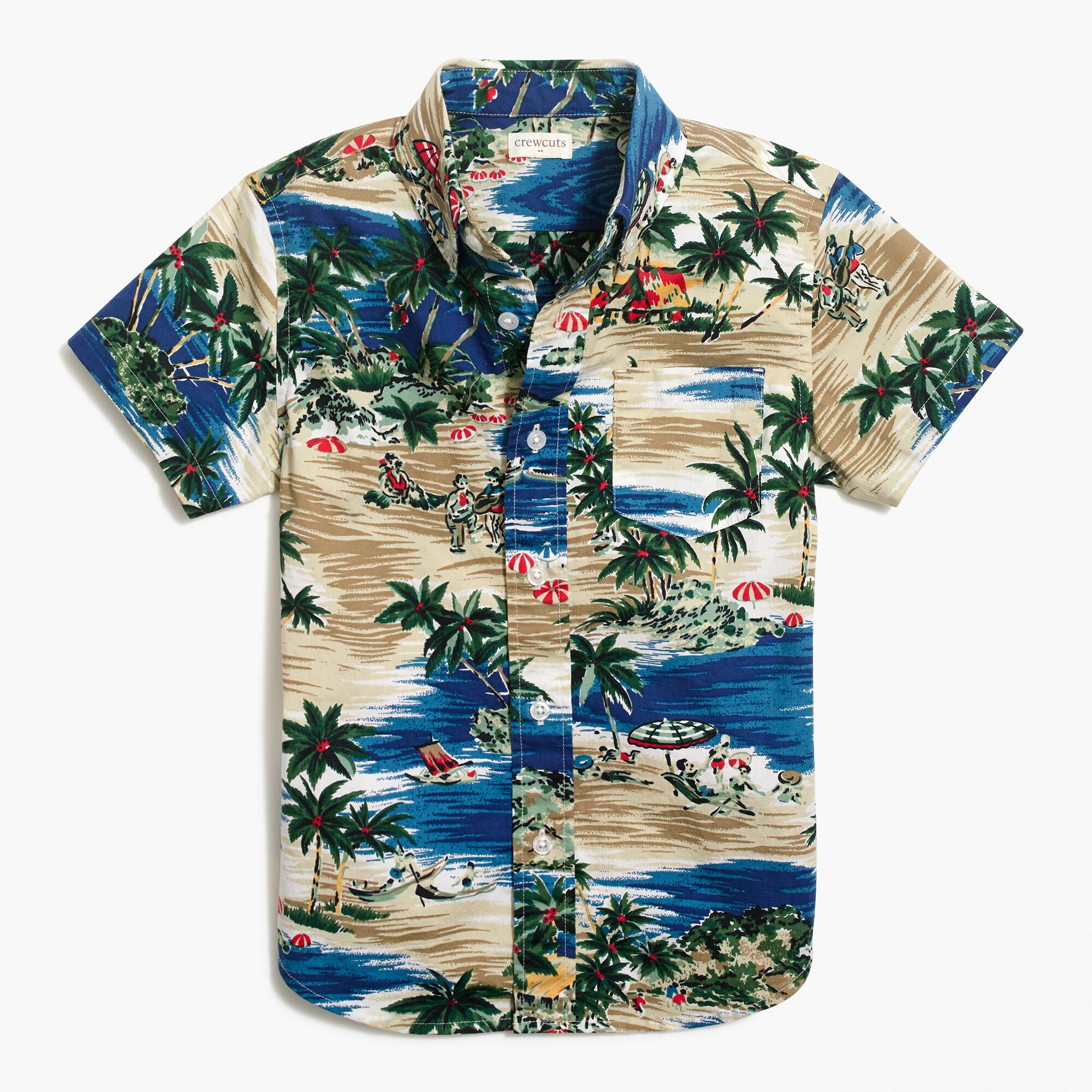 Boys' short-sleeve printed shirt
