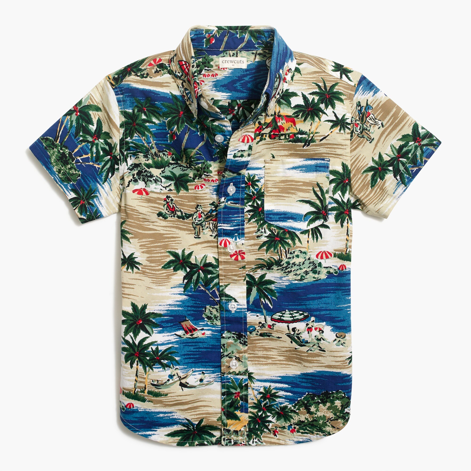 Boys' short-sleeve printed shirt