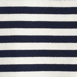 Girls' cold-shoulder top in stripe DEEP NAVY IVORY factory: girls' cold-shoulder top in stripe for girls