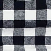 Tie-front bandeau one-piece swimsui RAY GINGHAM NAVY WHITE factory: tie-front bandeau one-piece swimsui for women