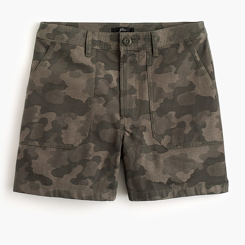 J.Crew: Cargo Short In Camouflage Print For Women