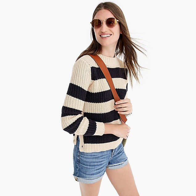 the reeds x j.crew rugby sweater with side buttons : women sweaters