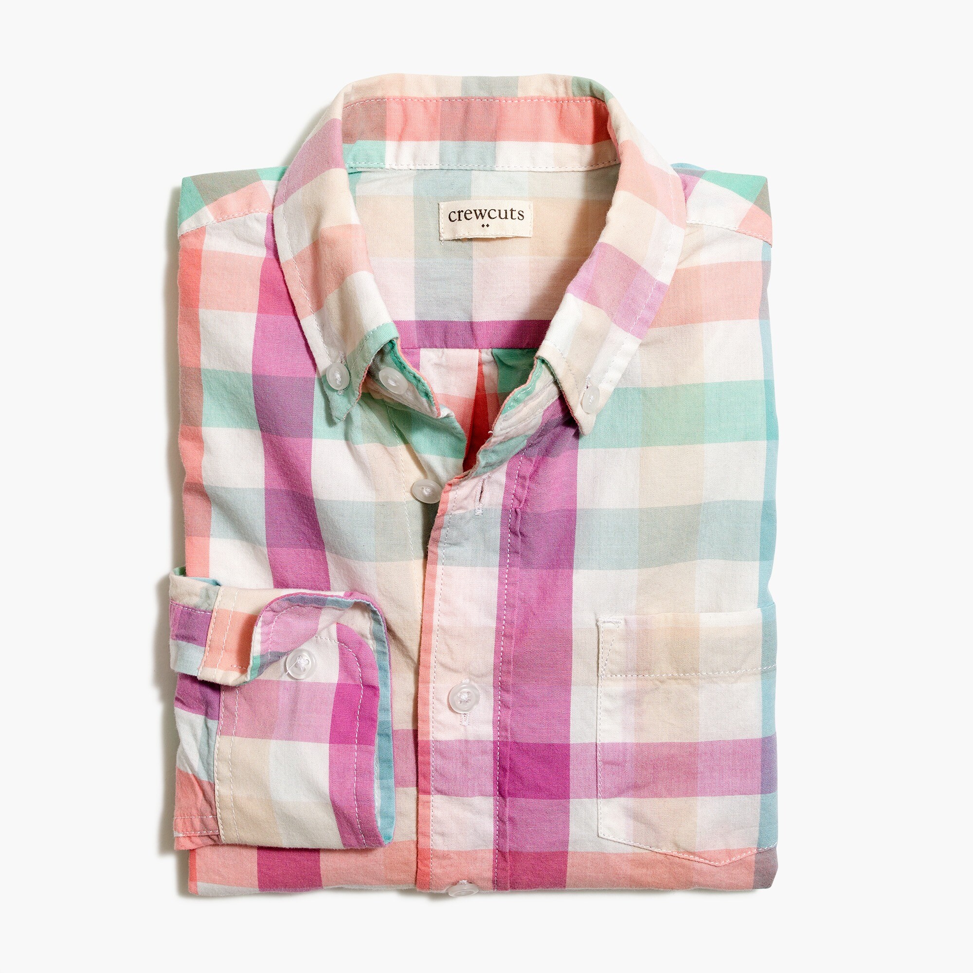 Boys' long-sleeve flex patterned washed shirt