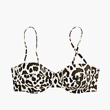 Underwire bikini top in leopard