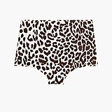 Seamless high-waisted bikini bottom in leopard