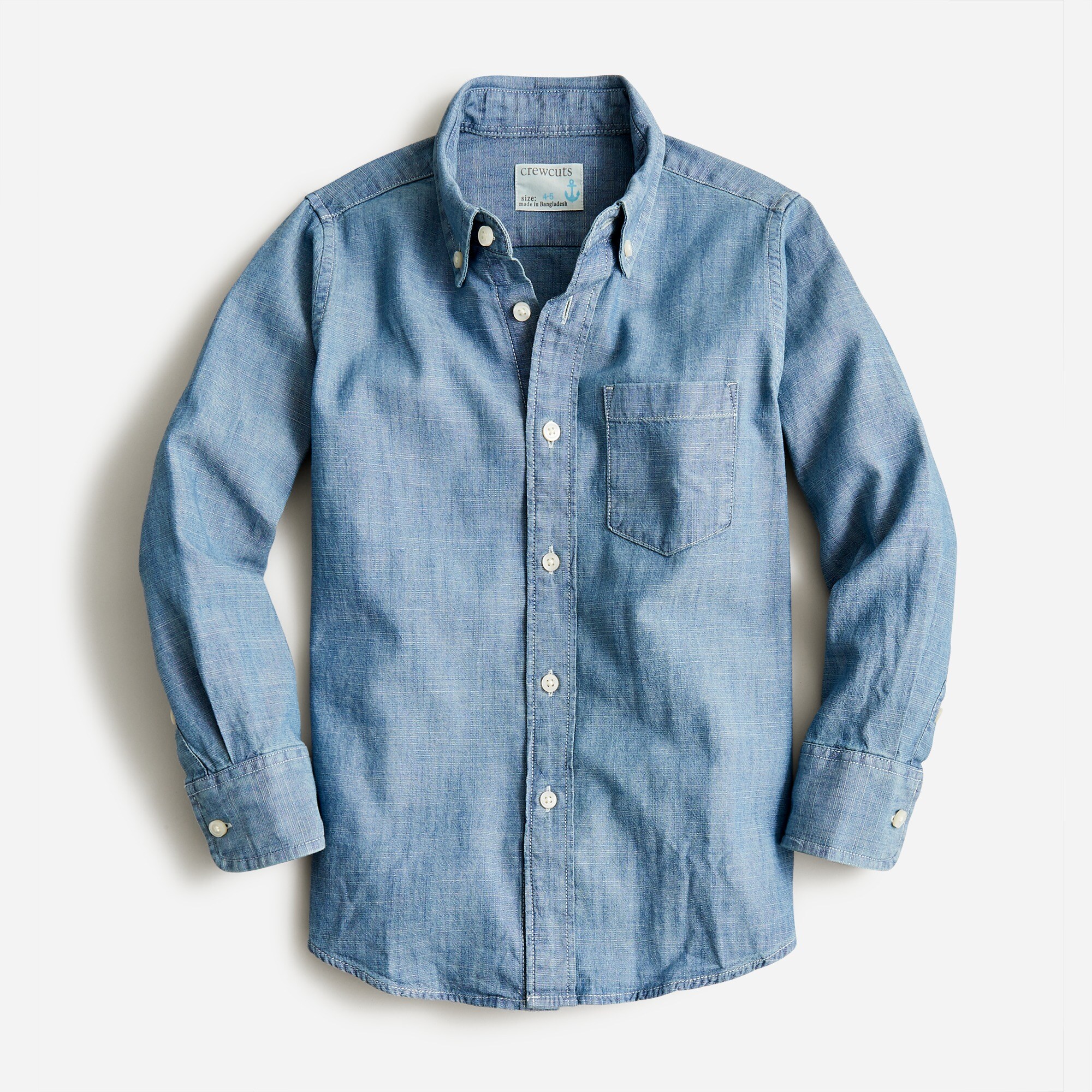  Boys' long-sleeve chambray shirt
