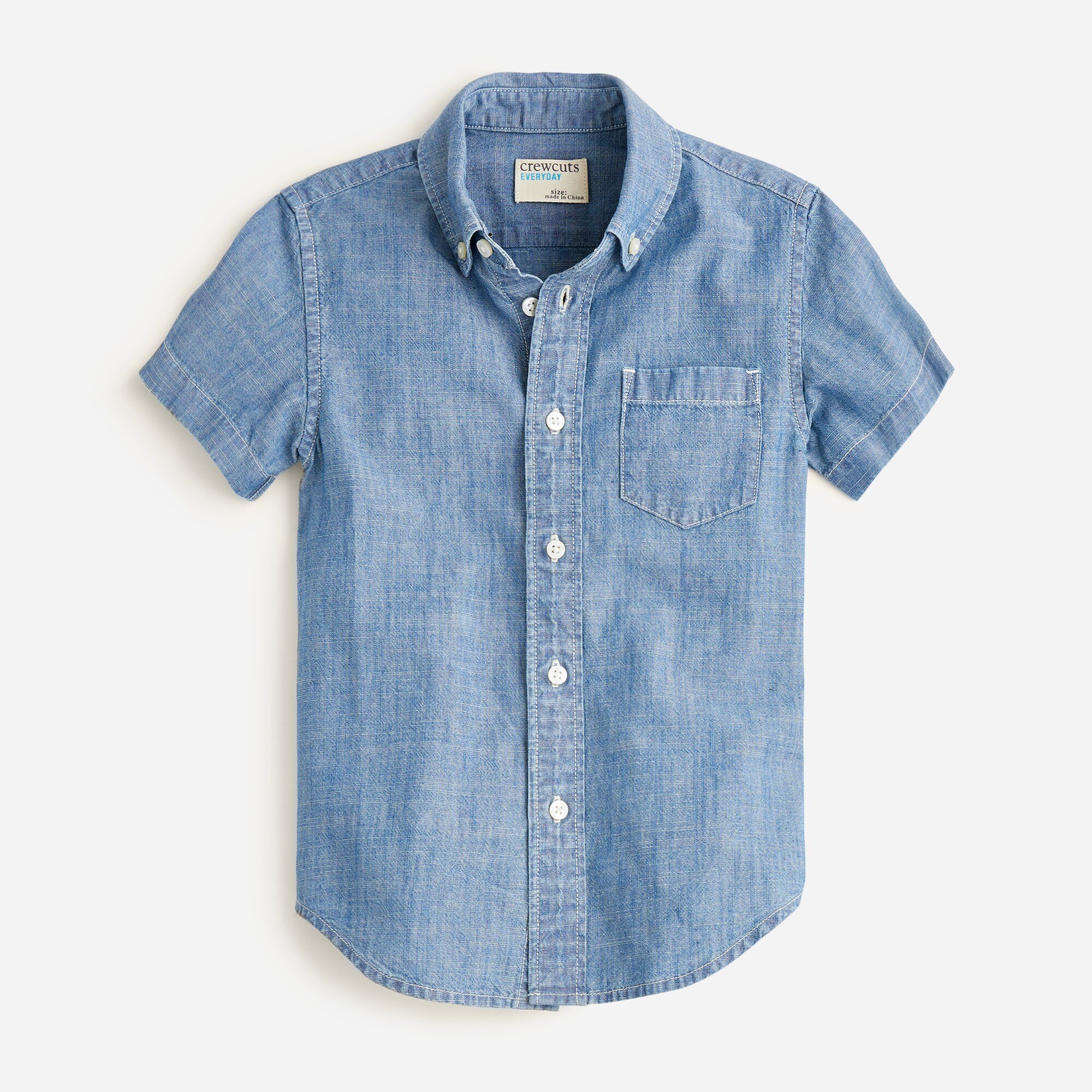  Kids&apos; short-sleeve chambray button-down