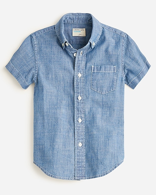  Kids&apos; short-sleeve chambray button-down