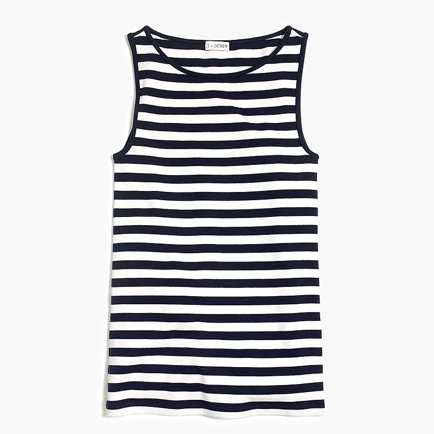 factory: striped open-neck cami top for women, right side, view zoomed