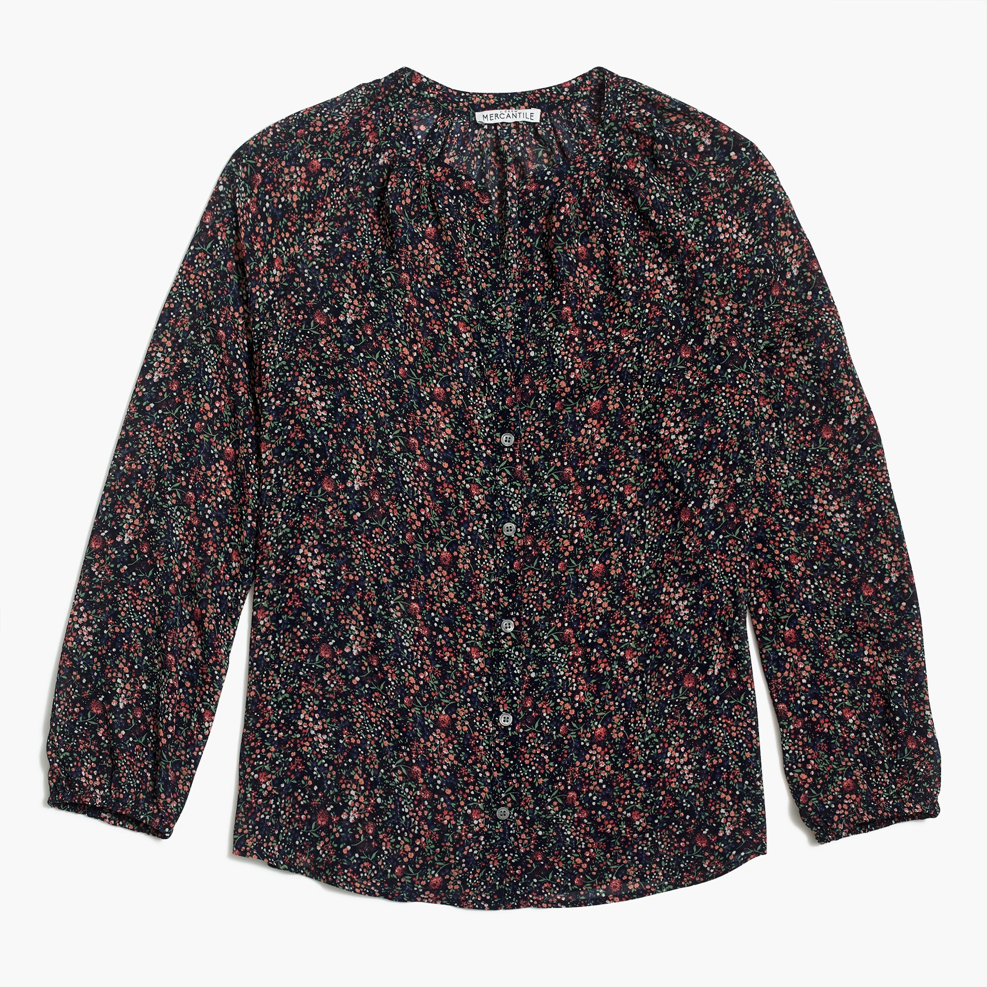 printed v-neck three-quarter sleeve top for women