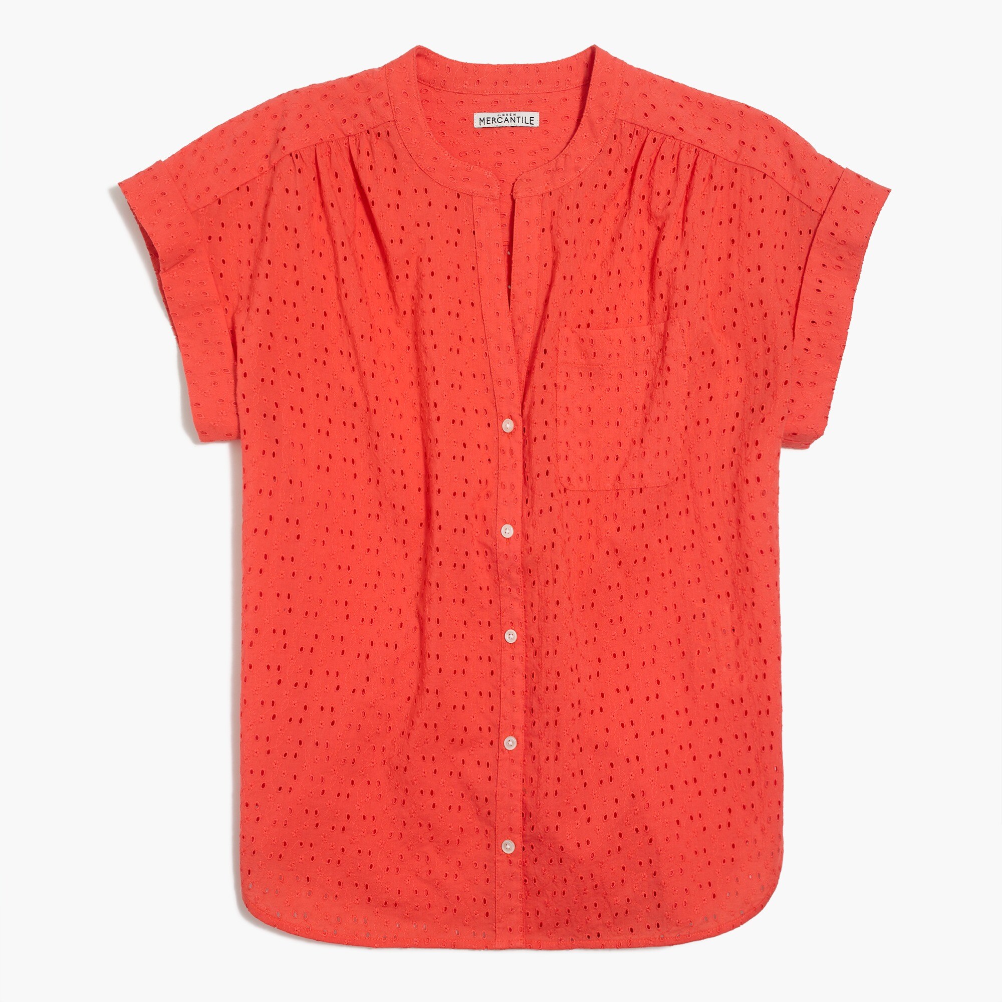 Eyelet camp shirt