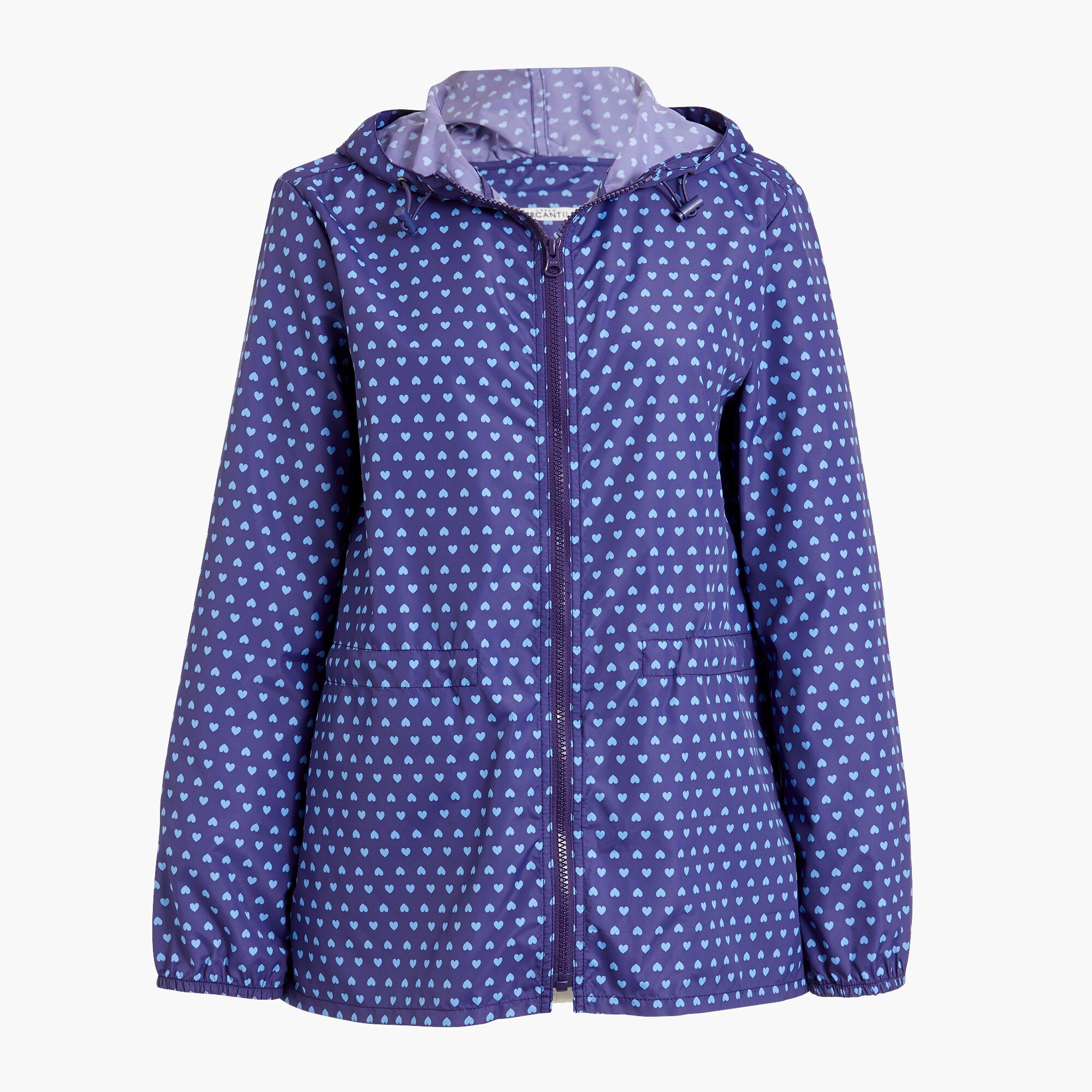 Packable rain jacket