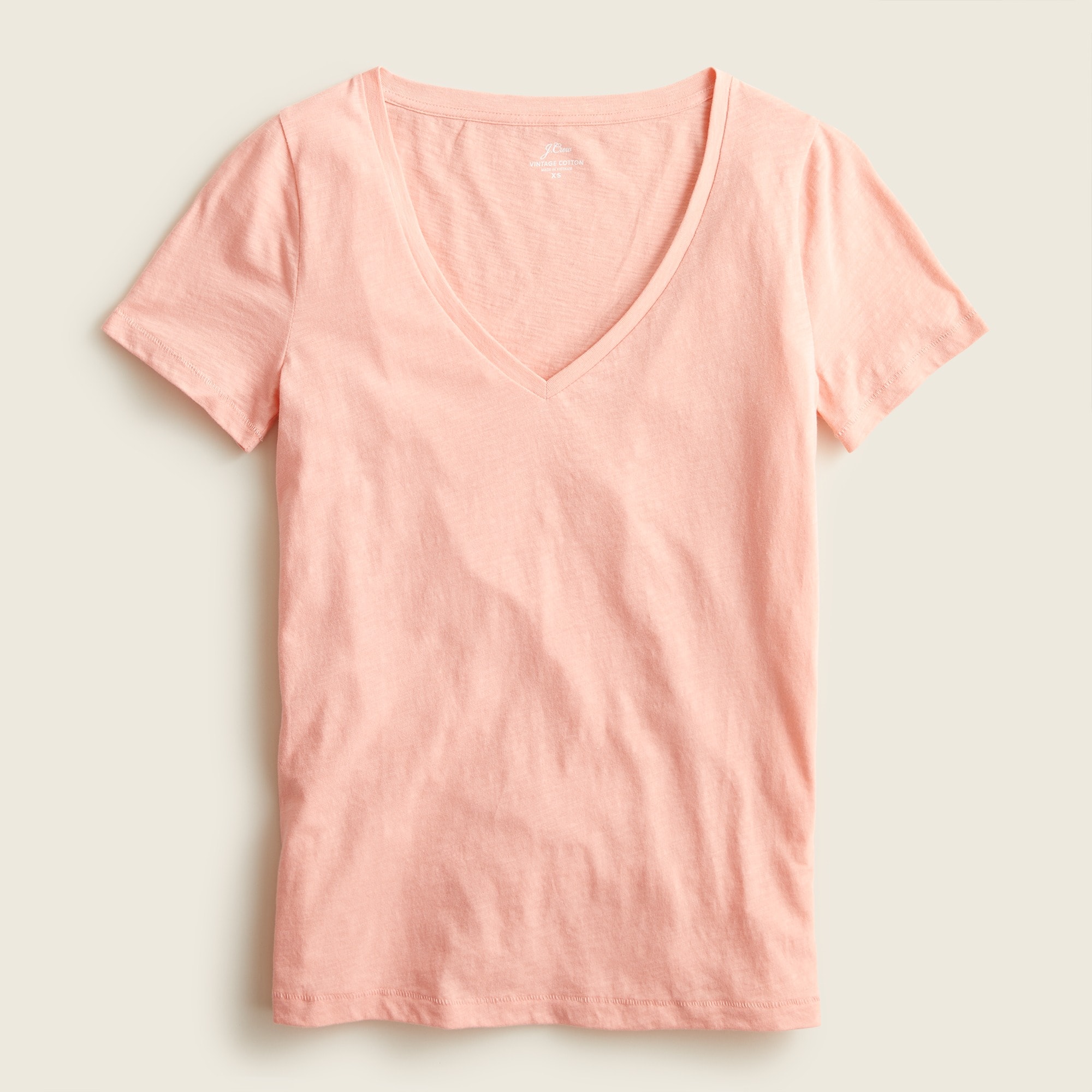 J.Crew: Vintage Cotton V-neck T-shirt For Women