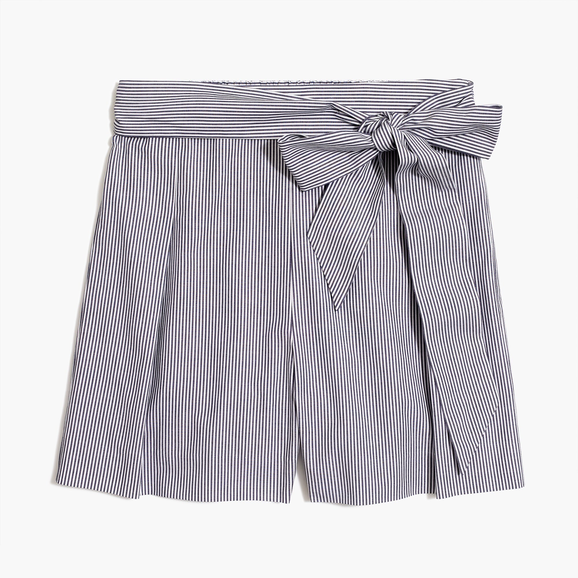 tie-waist short in organic cotton for women