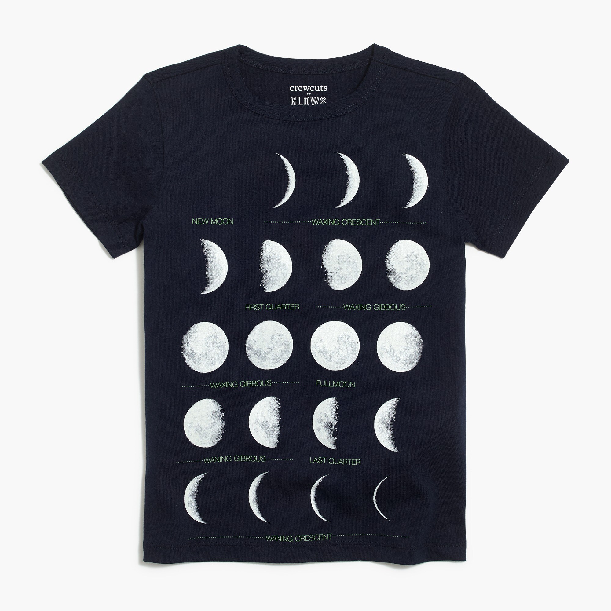 Boys' glow-in-the-dark moon graphic tee