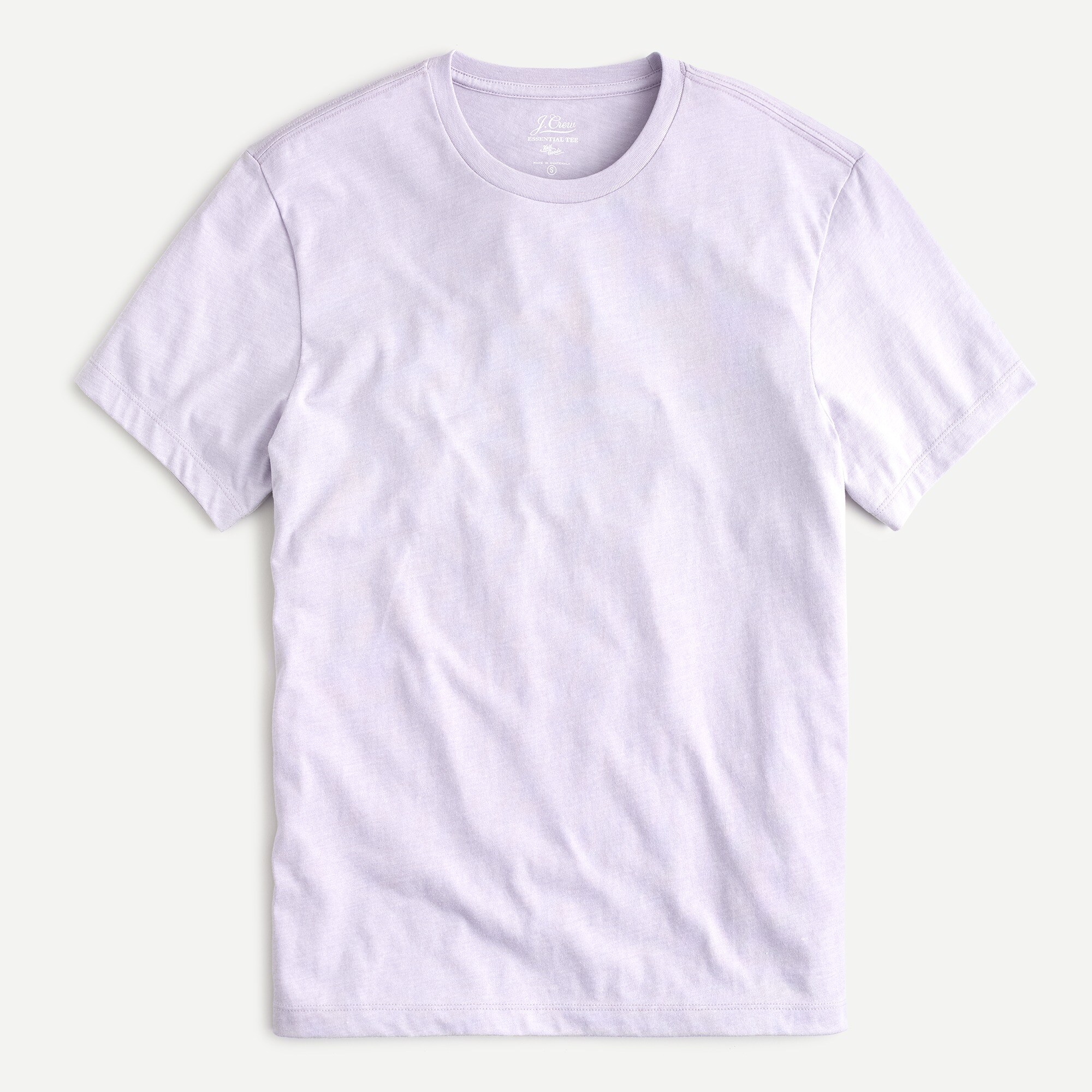 Essential crewneck T-shirt in heathered cotton