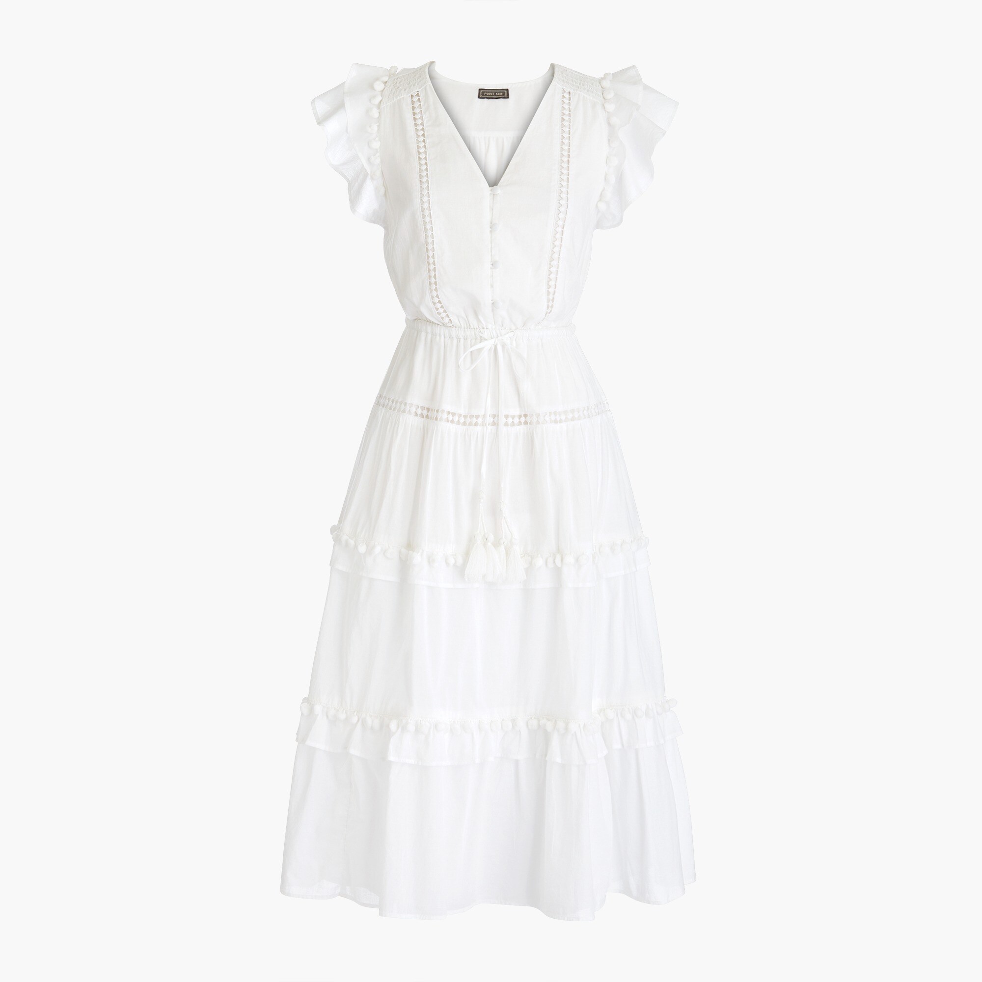 j crew point sur flutter sleeve dress