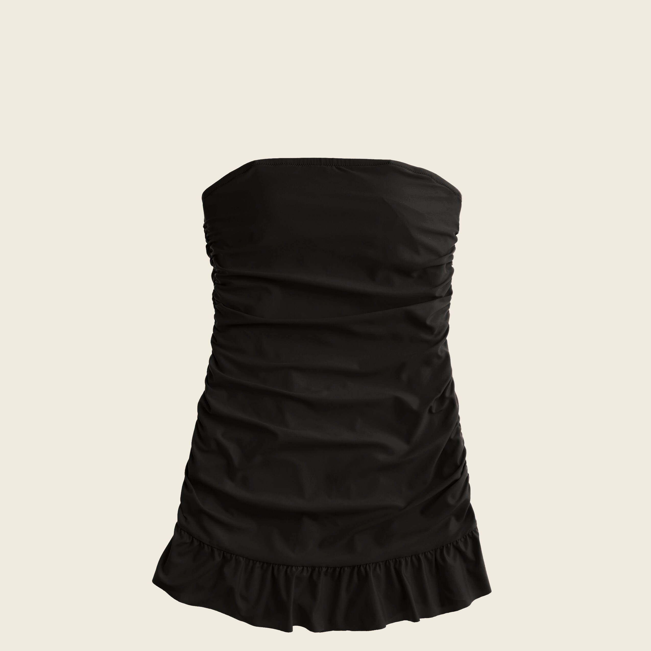 Ruched bandeau swim dress
