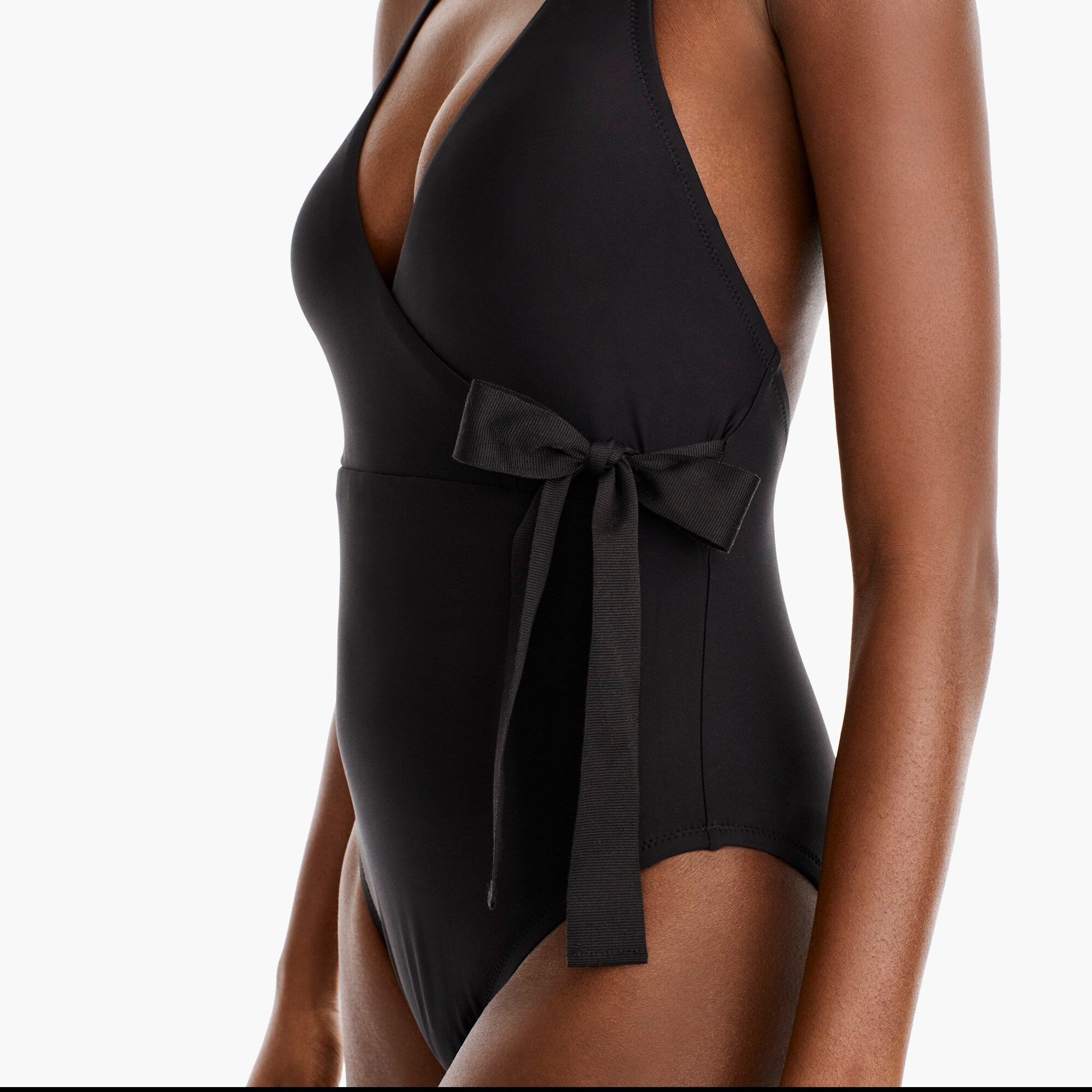 j crew halter wrap swim dress