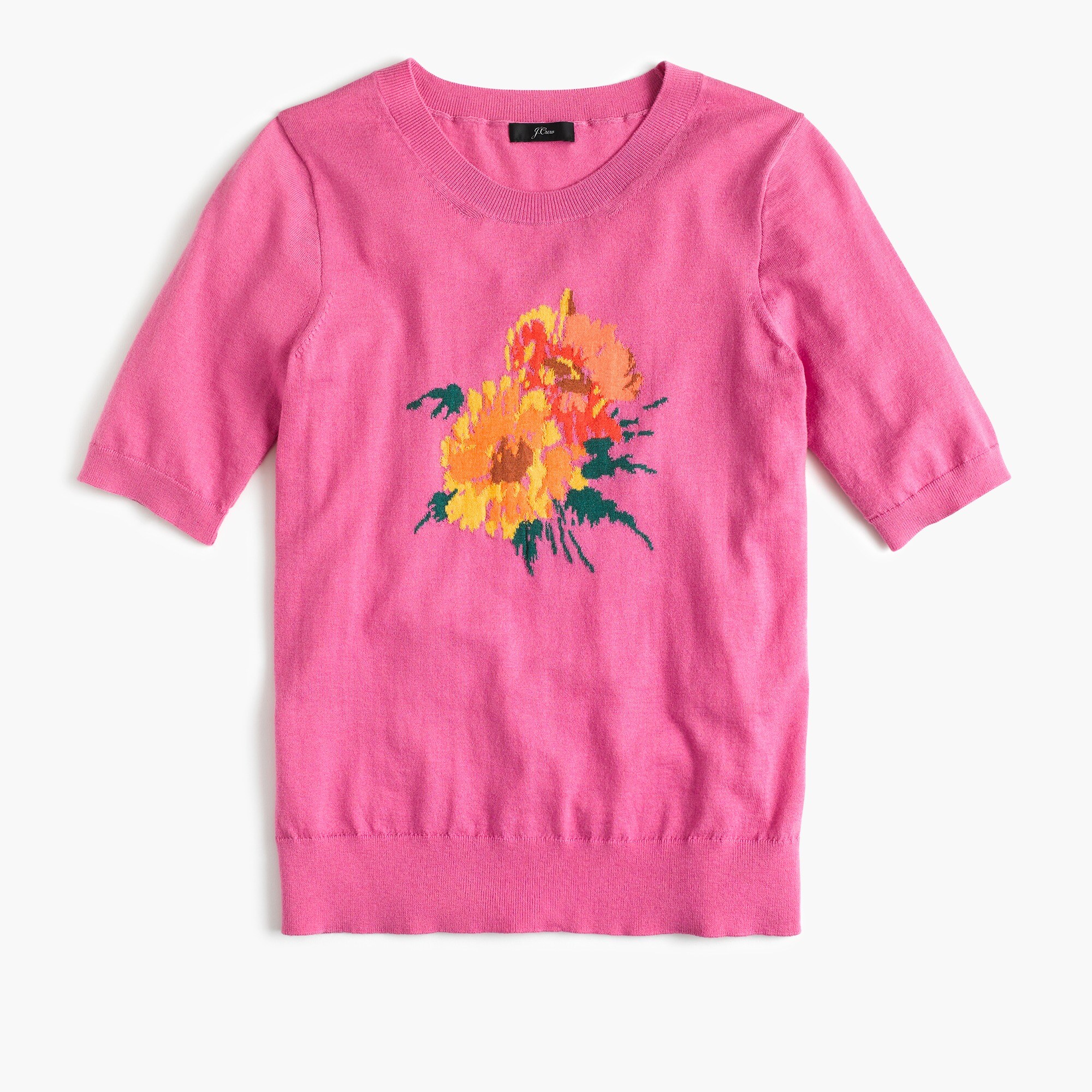 【Holiday】CREW-NECK L/S TOPS (FLOWER) Short-sleeve Tippi Sweater In Flowers For Women | J.Crew