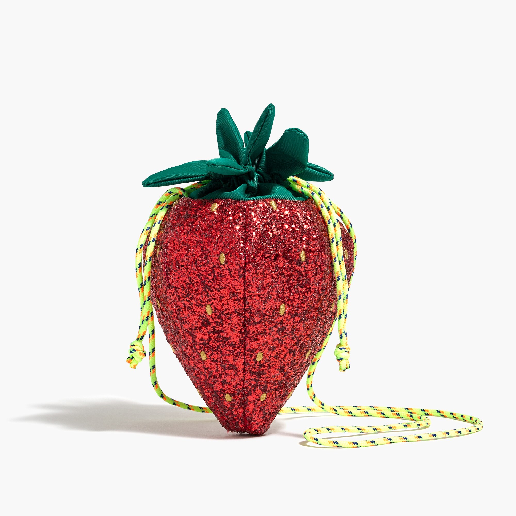 Girls' glitter strawberry bag