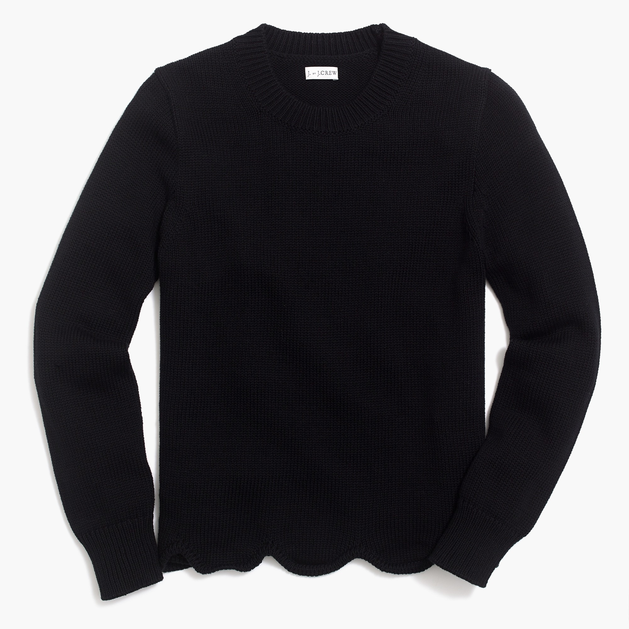 Scalloped hem sweater