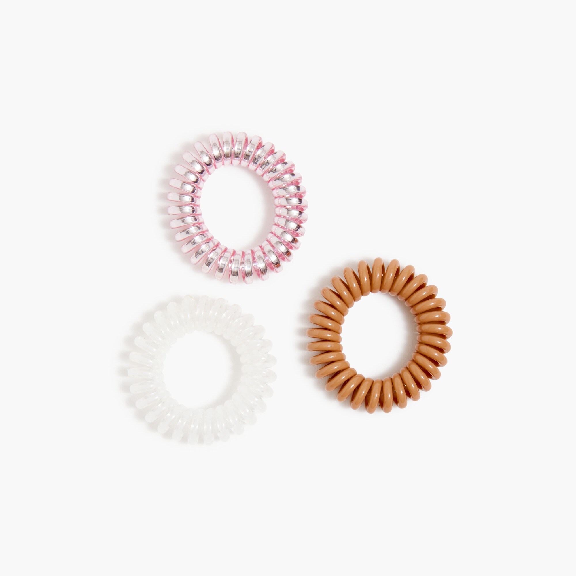 Spiral hair ties set-of-three