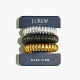 Spiral hair ties three-pack