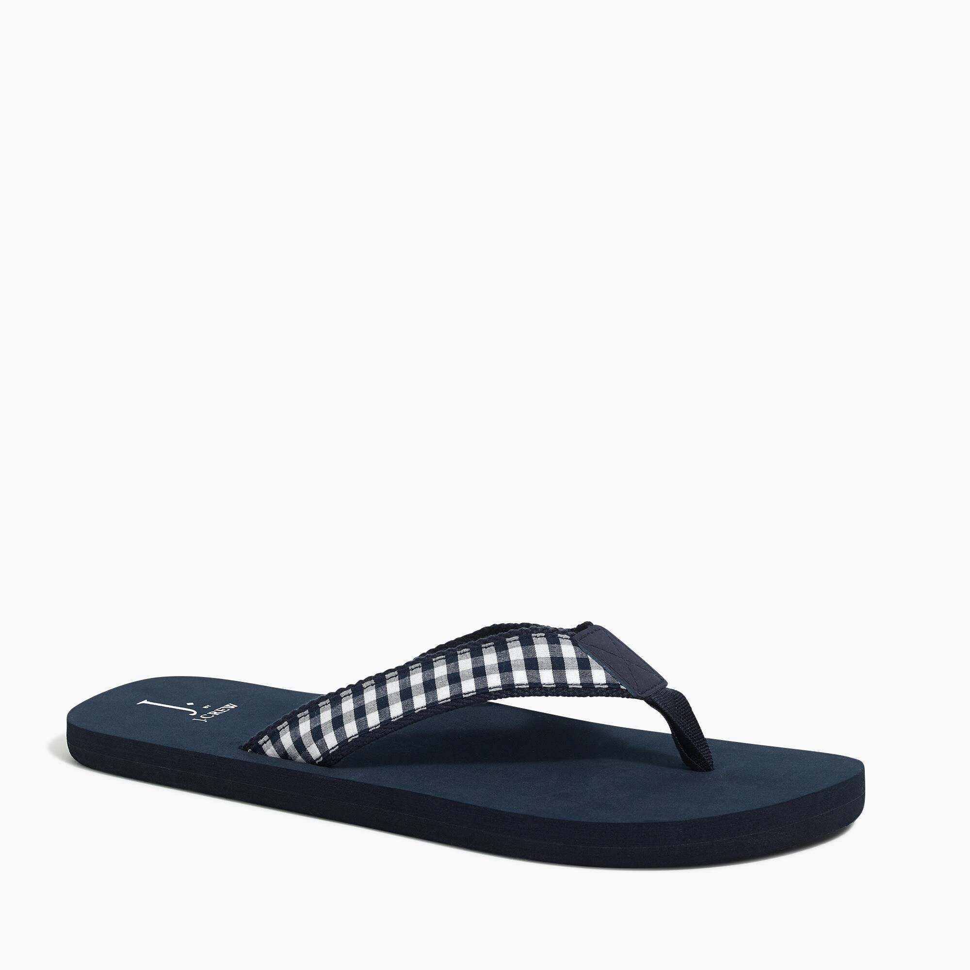 Gingham flip-flops