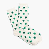 St. Patrick's Day clover trouser socks