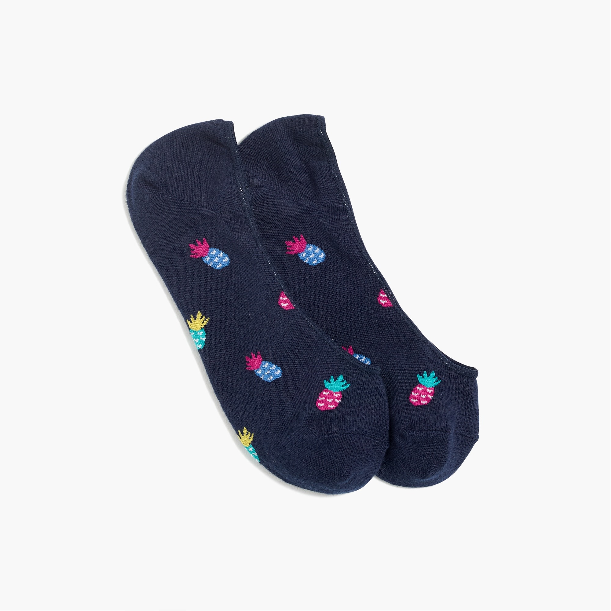 Colorful pineapples no-show socks