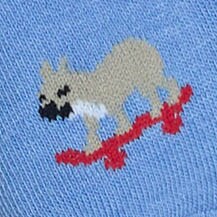Skateboarding frenchies ankle socks BLUE SKATEBOARD FRENCHI factory: skateboarding frenchies ankle socks for women