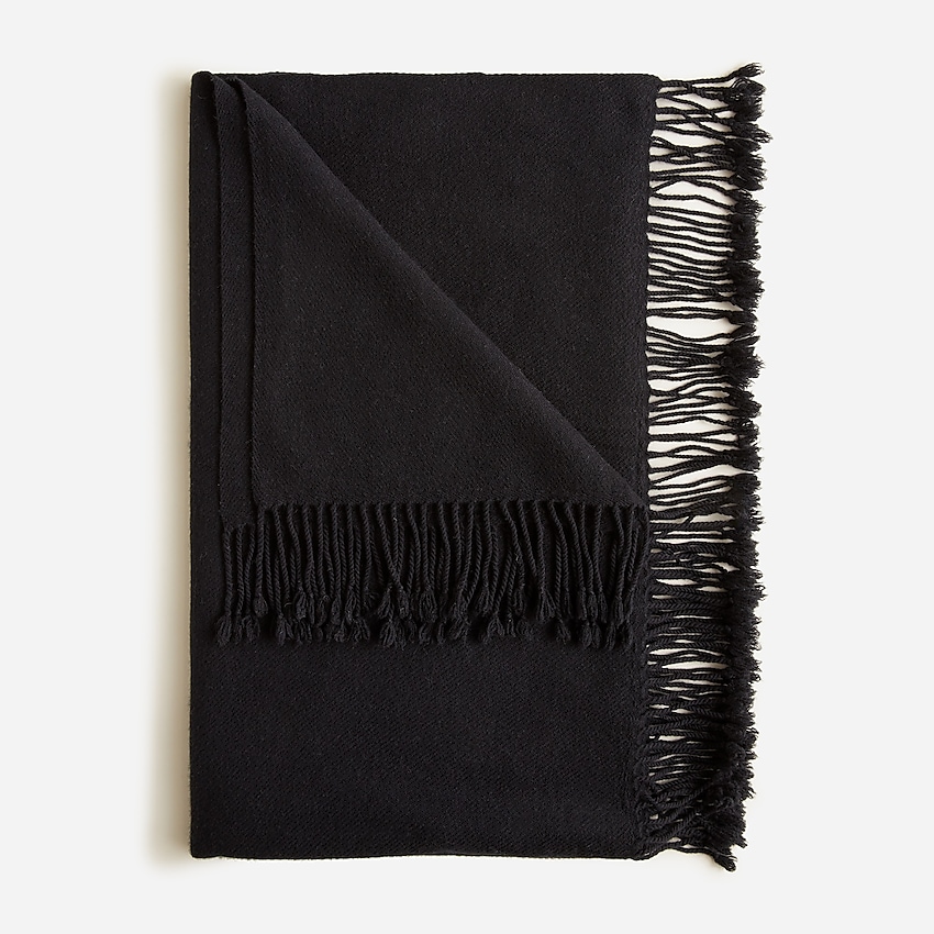 j.crew: j.crew home solid cashmere throw for women, right side, view zoomed