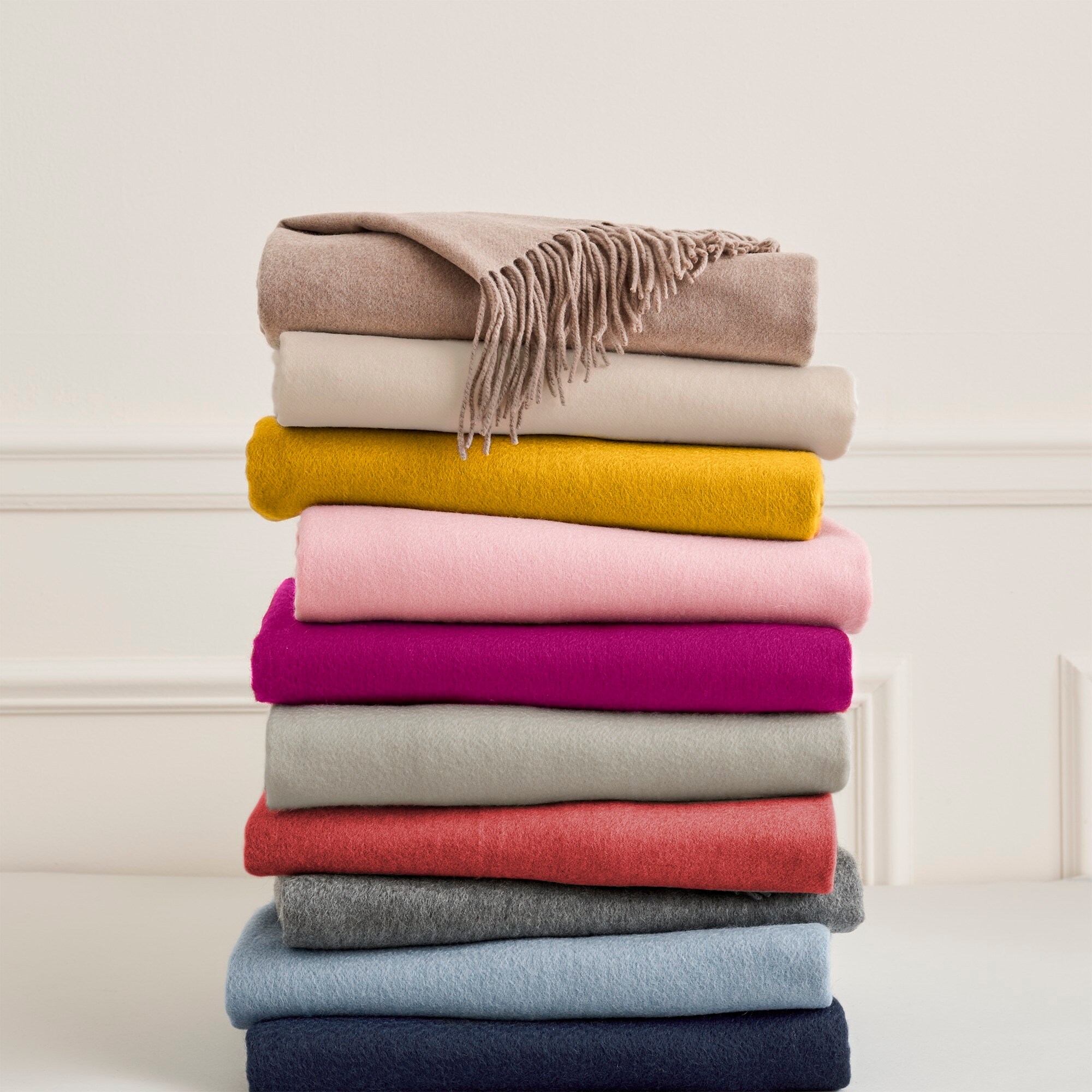 J.Crew Home solid cashmere throw
