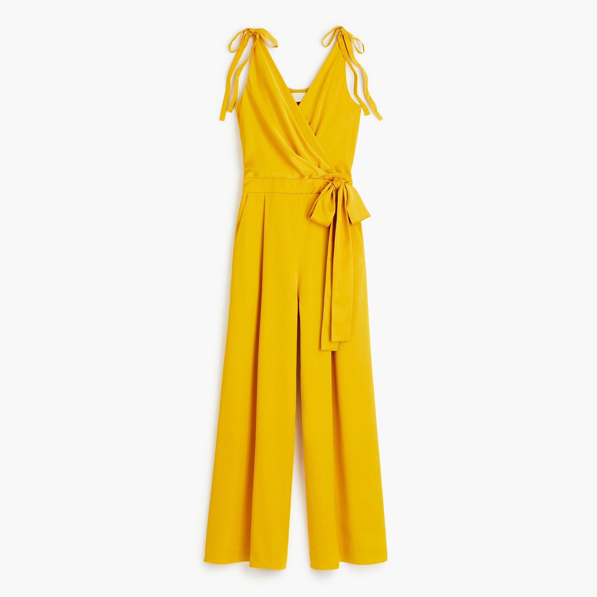 Collection wide-leg jumpsuit in satin-crepe