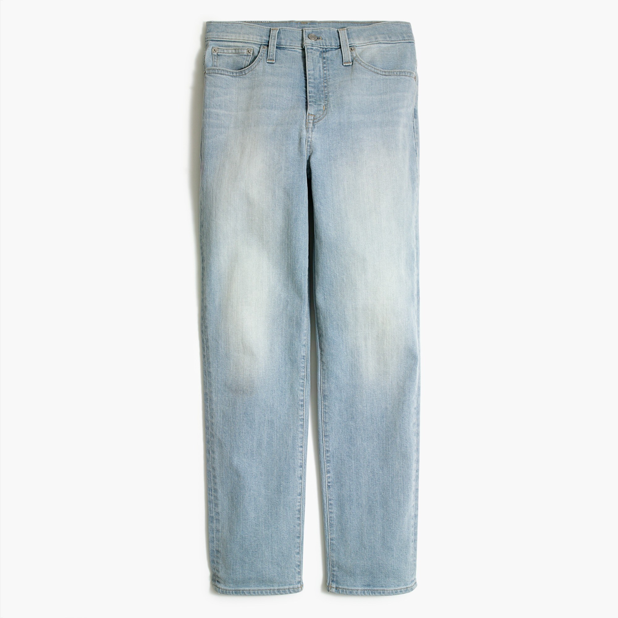 10" highest-rise straight jean in bleach wash