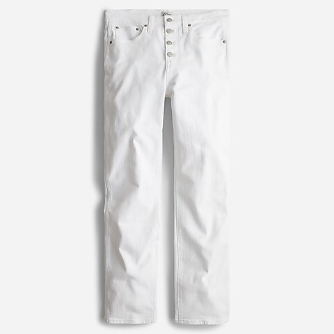 womens 10" vintage slim-straight jean in white