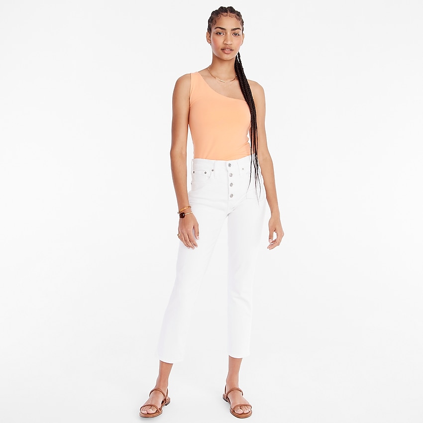 j.crew: 10" vintage slim-straight jean in white for women, right side, view zoomed