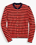 Striped cotton Jackie cardigan sweater