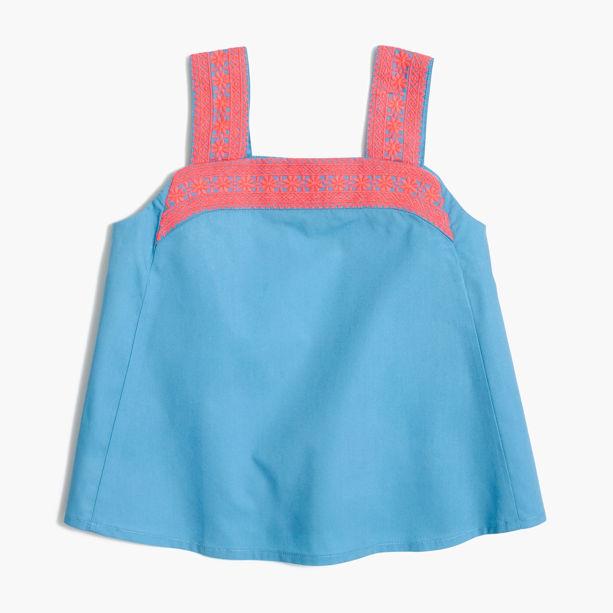 Girls' embroidered tank