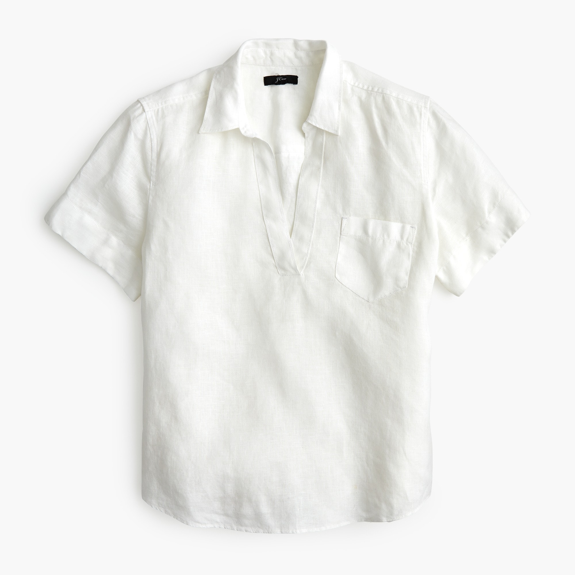 J.Crew: Short-sleeve Popover In Linen 