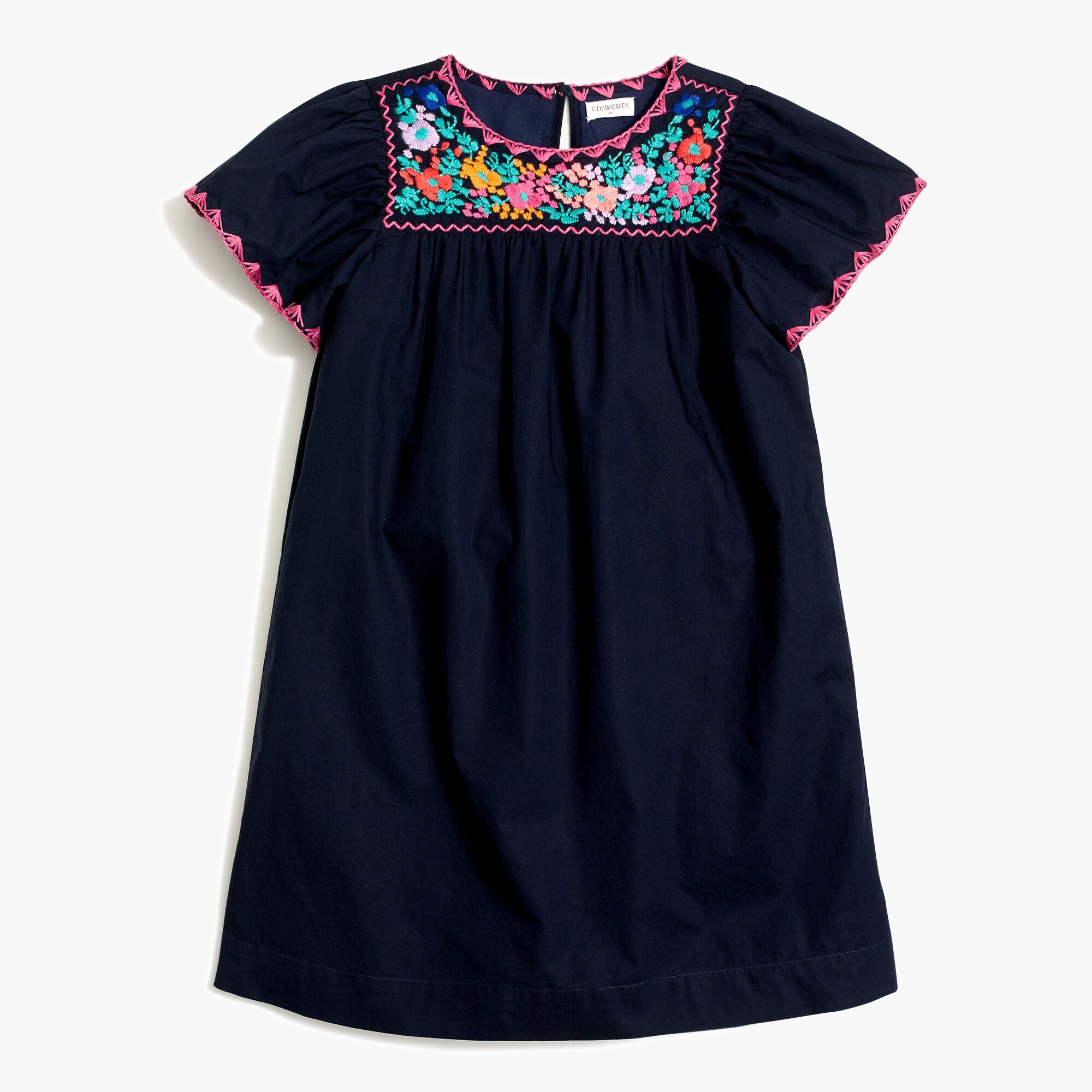 green emerald velvet dress J. Crew Navy Embroidered Detail Dress- Size XS